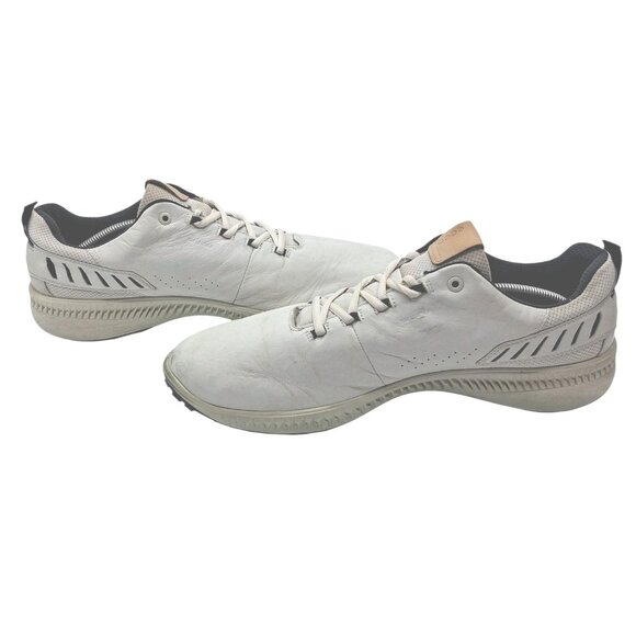 ECCO Golf Shoes HYDROMAX Mens 13-13.5 US EU 47 White Leather Spikeless Lace Up - Picture 9 of 9